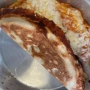 a close up of a sandwich