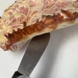 a person holding a knife