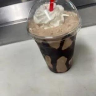 a chocolate milkshake