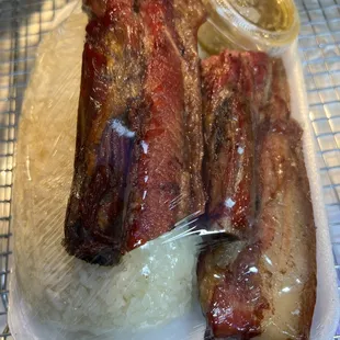 Pork belly with sweet rice