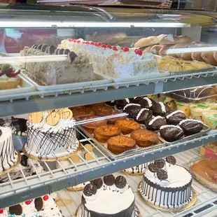 Cake selections.