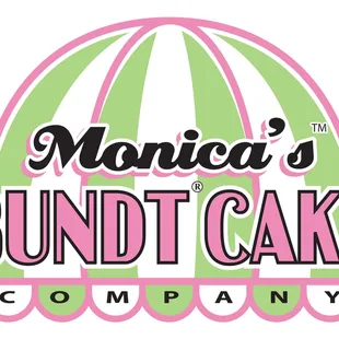 the logo for monica&apos;s bundt cake company