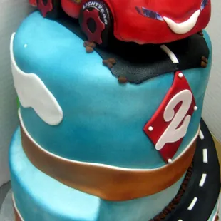 Cars cake!!! Monica&apos;s has more than bundts now!!
