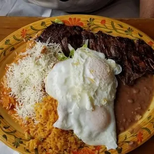 a plate of mexican food