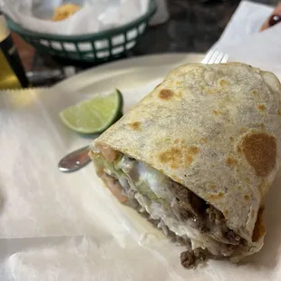 Burrito with beef