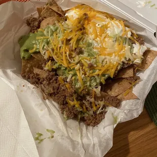 Their ground beef nachos