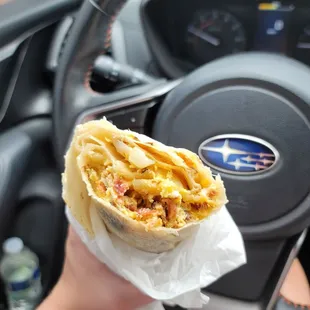 Bacon, egg, cheese and potato