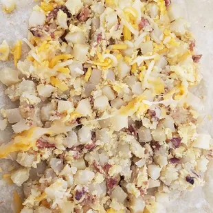 Sausage/egg/cheese? It was potato/cheese and bacon bits. Called and they remade it. No charge. BEWARE potato burritos.