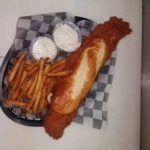 This was the fish sandwich I just got.... Damn was it good