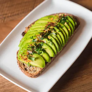 avocado toast on a plate