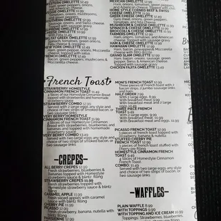 More Breakfast Menu Feasts! On Carry-Out Menu.  11/1/2024