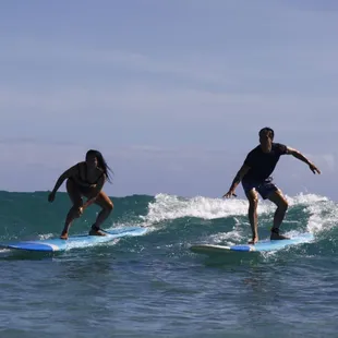 semi-private lesson - Micah sent my wife and I on the same wave!