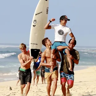 Seth on the win at the Junior Pipe Pro