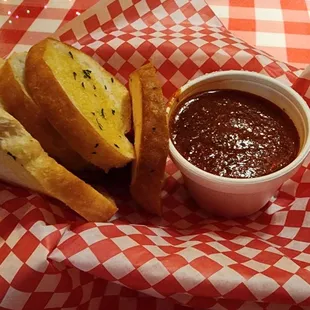 Bread Basket with Sauce