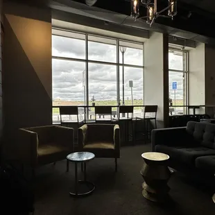 Opposite view of their cozy seating area.