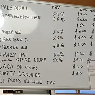 What&apos;s available (8/2/18) Got Pale Ale #2, similar to Manny&apos;s I&apos;m told.