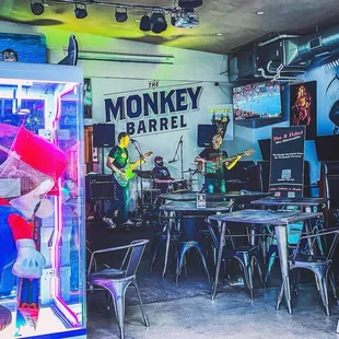 Inside where the band plays