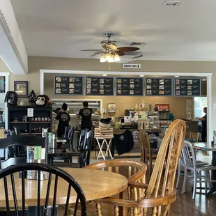 the interior of the restaurant
