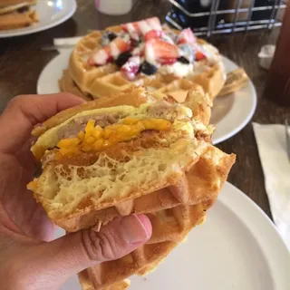 Breakfast Waffle Sandwich
