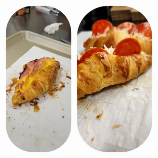 Ham and Triple Cheddar Stuffed Croissant