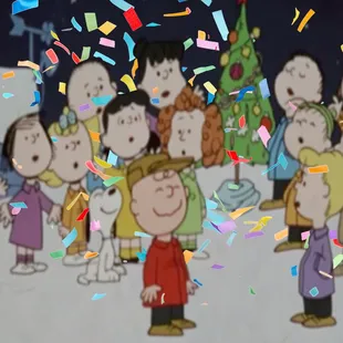 A Charley Brown Christmas...with confetti!