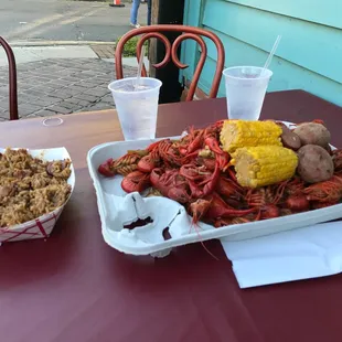 Crawfish $20 Jambalaya $8