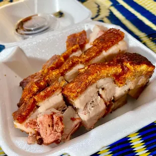 1/2 lb. Pork Belly w/ Crispy Skin &amp; Sauce