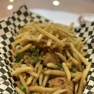 Salt n pepper chicken &amp; fries