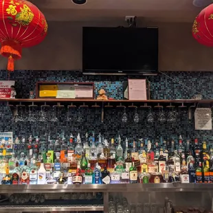 the bar area