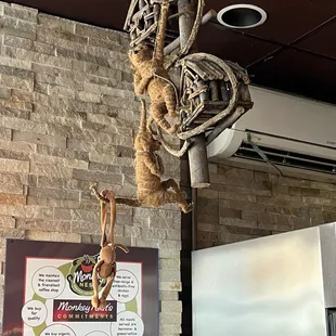 Monkeys everywhere inside.