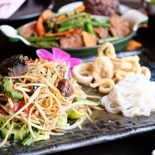 Papaya Salad Lao Style with Pickled Salt Crab