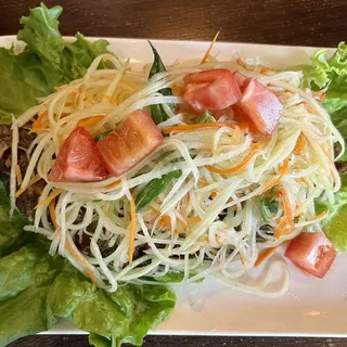 Fried Tilapia Papaya Salad