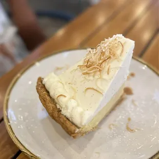 Coconut Cream pie again guilty bite pics  vanilla bean hand made cream topping so so good