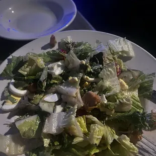 Large house salad, already tossed