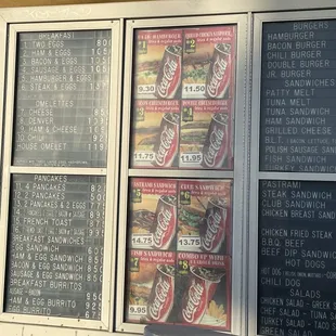 Updated menu prices as of 10/21