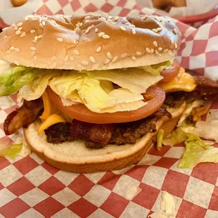 Excellent bacon cheeseburger.