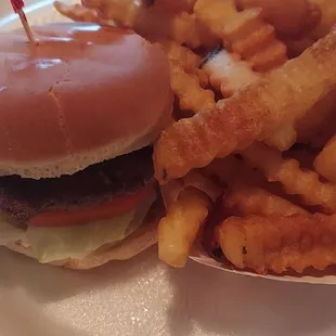 Small Cheeseburger and a side of fries
