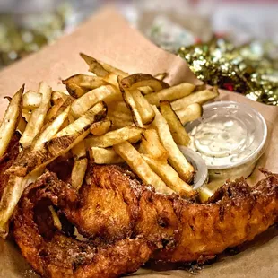 fried fish and french fries