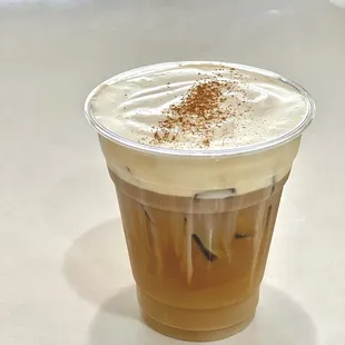 Iced Flat White with Vanilla Bean Cream