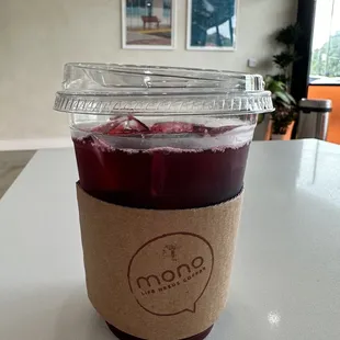 Iced Hibiscus Strawberry Tea