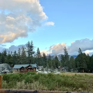View from the mineral spa looking back at the Cafe.