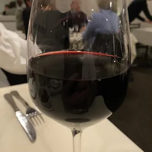NIce selection of wine by the glass and bottle.