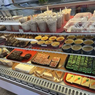 One of the two dessert cases