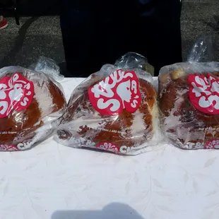 Stella's spicy, cheee bread. A Madison farmer's market staple.