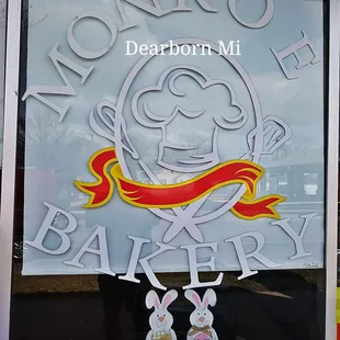 the window of a bakery