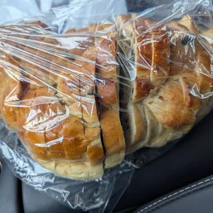Egg bread with raisins