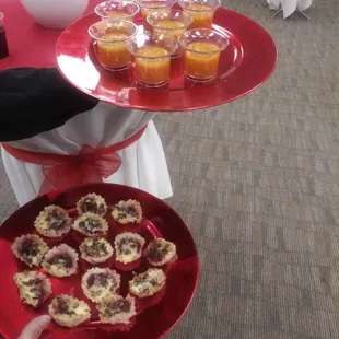 Butternut Squash and Crandbriebites served