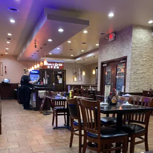 the dining area of a restaurant