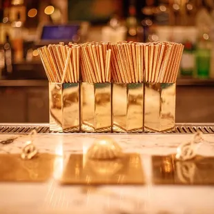 Gold straws