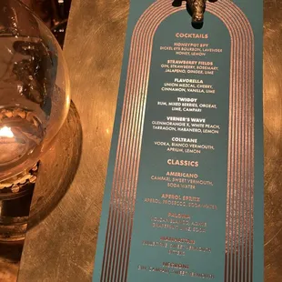 Cocktail menu 2023